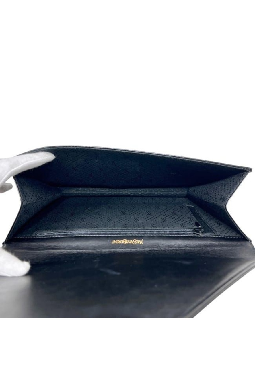 Saint Laurent Clutch Handbag Croco Black - Picture 3 of 10